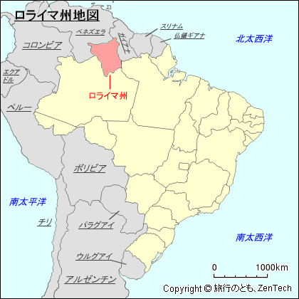 ロライマ州地図