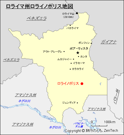 ロライマ州ロライノポリス地図