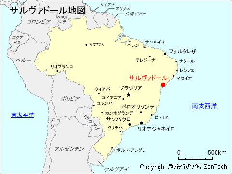 サルヴァドール地図