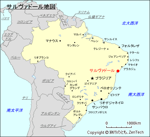 サルヴァドール地図