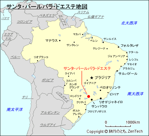 サンタ・バールバラ・ドエステ地図