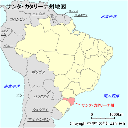 サンタ・カタリーナ州地図