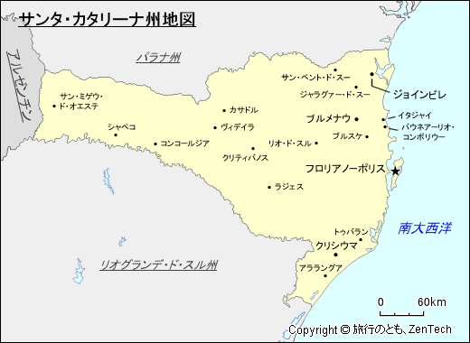 サンタ・カタリーナ州地図