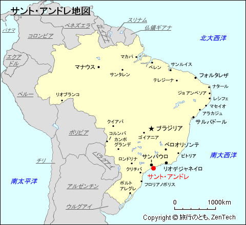 サント・アンドレ地図