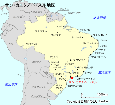 サン・カエタノ・ド・スル地図