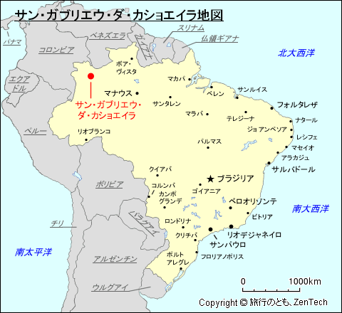 サン・ガブリエウ・ダ・カショエイラ地図