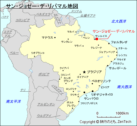 サン・ジョゼー・デ・リバマル地図