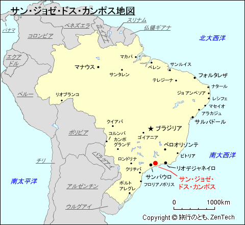 サン・ジョゼ・ドス・カンポス地図