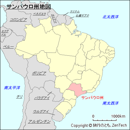 サンパウロ州地図