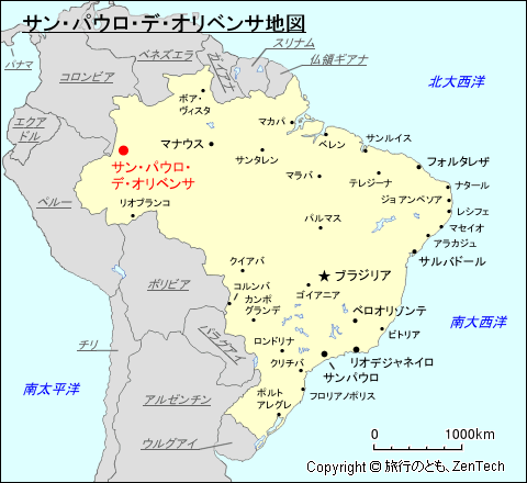 サン・パウロ・デ・オリベンサ地図
