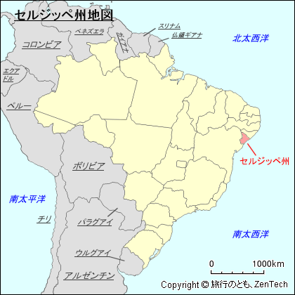 セルジッペ州地図