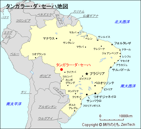 タンガラー・ダ・セーハ地図