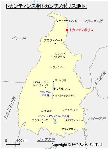 トカンティンス州トカンチノポリス地図