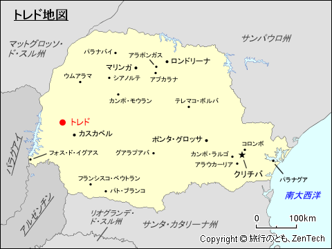 パラナ州トレド地図