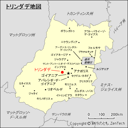 ゴイアス州トリンダデ地図