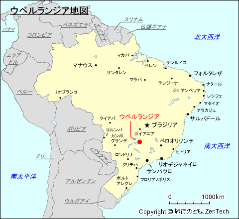 ウベルランジア地図