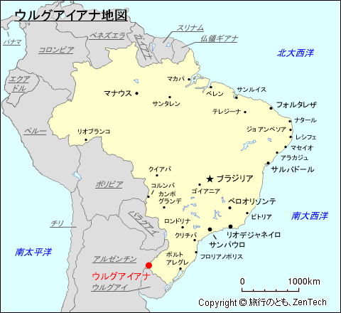 ウルグアイアナ地図