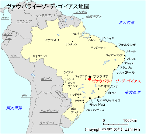 ヴァウパライーゾ・デ・ゴイアス地図