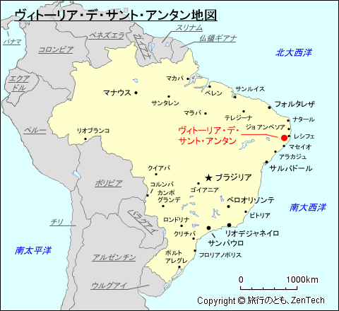ヴィトーリア・デ・サント・アンタン地図