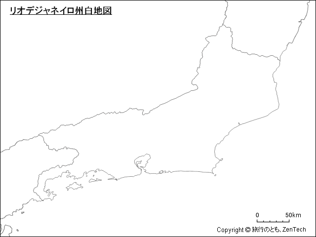 リオデジャネイロ州白地図