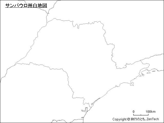 サンパウロ州白地図