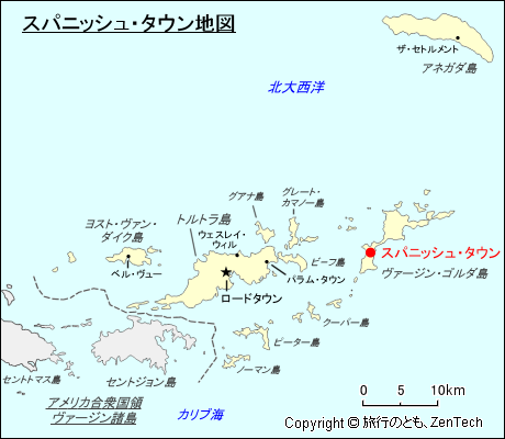 スパニッシュ・タウン地図