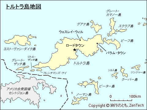 トルトラ島地図