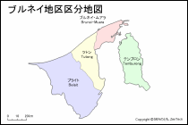 ブルネイ地区区分地図