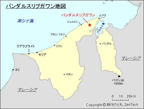 バンダルスリブガワン地図