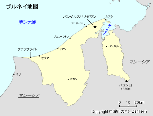 ブルネイ地図