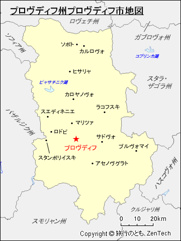 プロヴディフ州プロヴディフ市地図