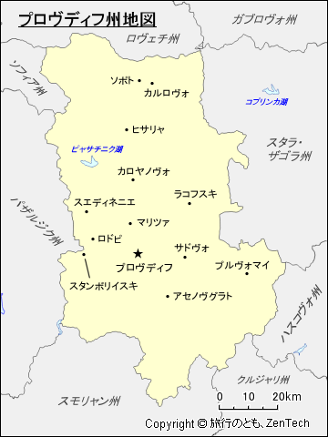 プロヴディフ州地図