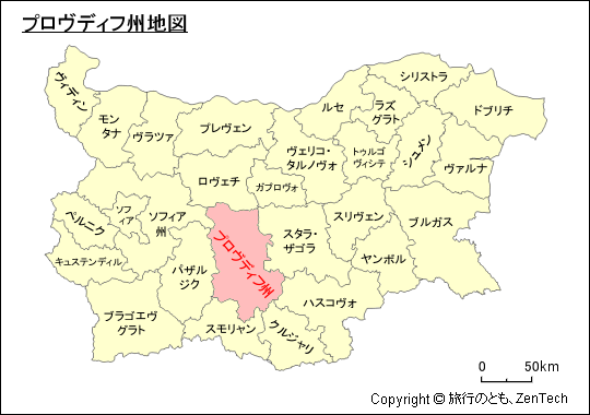 プロヴディフ州地図