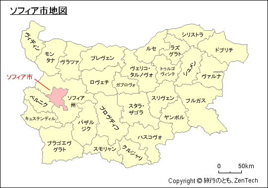 ソフィア市地図