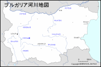 ブルガリア河川地図