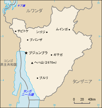 ブルンジ地図