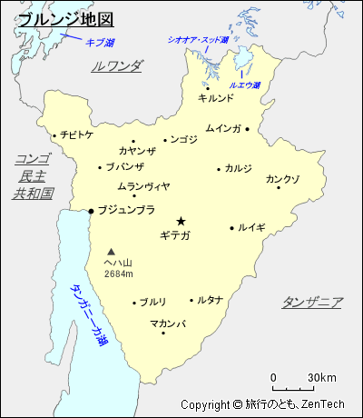 ブルンジ地図