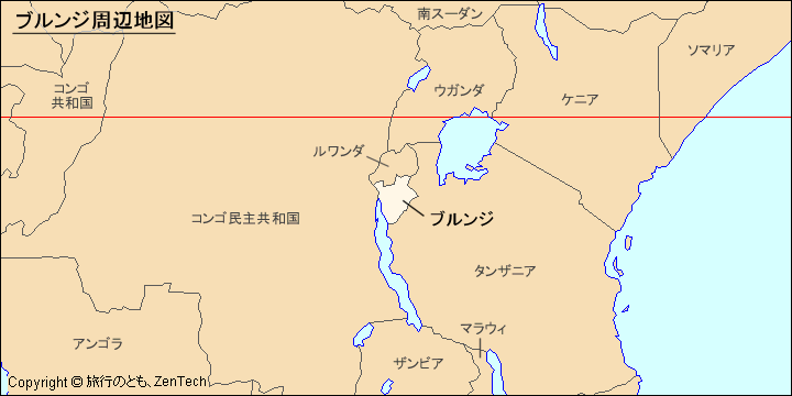 ブルンジ周辺地図