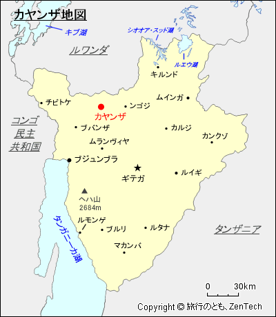 カヤンザ地図