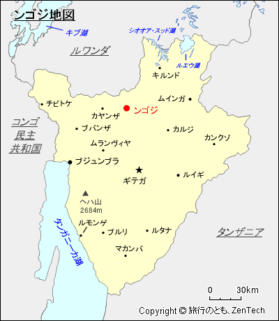 ンゴジ地図