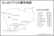 カンボジア10大都市地図