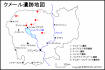 クメール遺跡地図