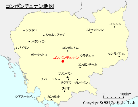 コンポンチュナン地図