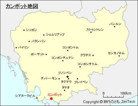 カンポット地図