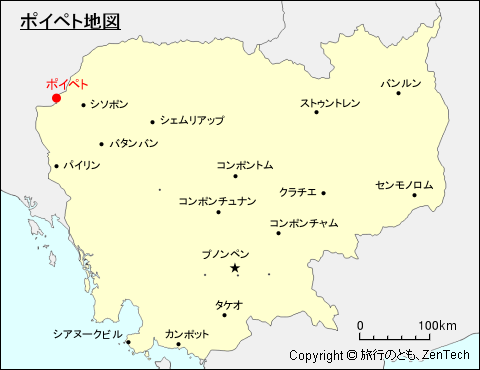 ポイペト地図