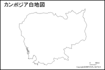 カンボジア白地図