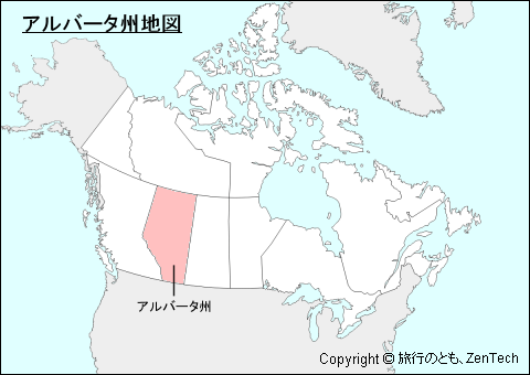 アルバータ州地図