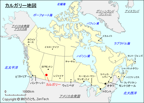 カルガリー地図