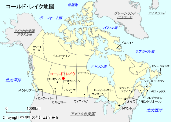 コールド・レイク地図