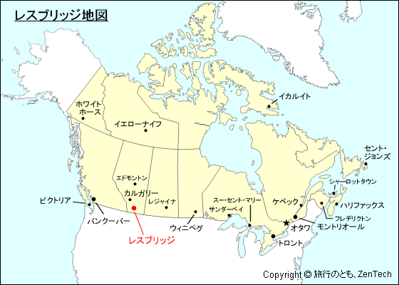 レスブリッジ地図